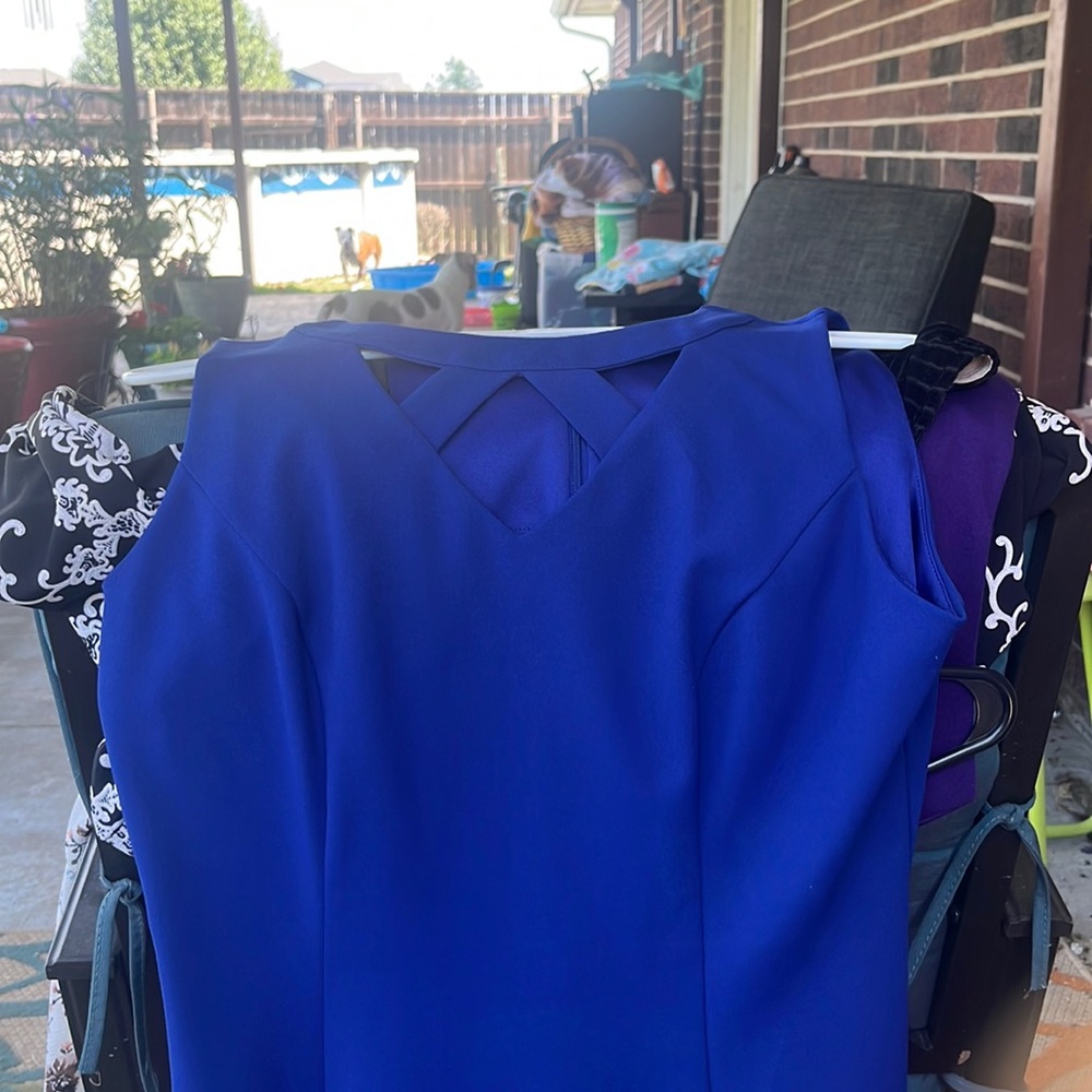 Alyx 10P royal blue Aline dress